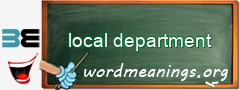 WordMeaning blackboard for local department